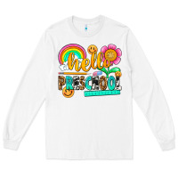 White hello preschool Long Sleeve Tee - NancyCooperArtShop