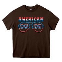 Chocolate Brown american dude Heavy Core Tee - HRA Design Shop