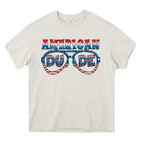 Cream american dude Heavy Core Tee - HRA Design Shop