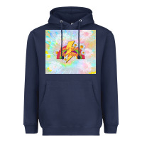 Navy don't worry be happy Heavyweight Hoodie - TumblerDesignByShophia