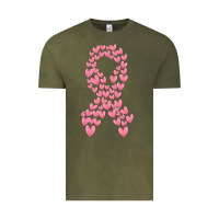 Vintage Olive breast cancer ribbon Vintage Tee - MaliasSmallBusiness