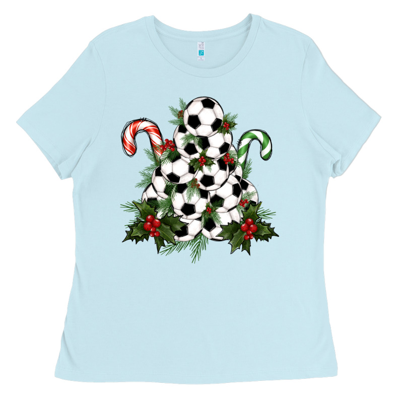 Lightning Soccer Christmas Tree Ladies Tee by RanaPortraitStore | Teevron