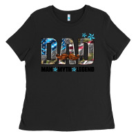 Black dad man myth legend Ladies Tee - HRA Design Shop