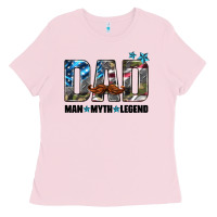 Bubblegum Pink dad man myth legend Ladies Tee - HRA Design Shop