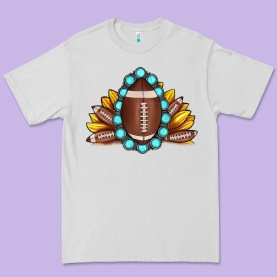Football Gemstone Sunflower Premium Tee Designed By Jahusdesignshop