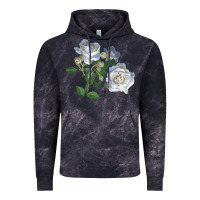 Cloud Black white dawn rose Vintage Hoodie - LillyAllenDesigns