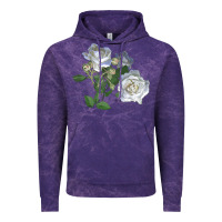 Cloud Purple white dawn rose Vintage Hoodie - LillyAllenDesigns