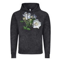 White Dawn Rose Vintage Hoodie | Teevron