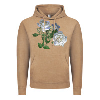 Vintage Coffee white dawn rose Vintage Hoodie - LillyAllenDesigns