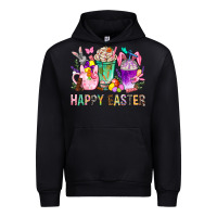 Black Happy Easter Coffee Cups With Bunny Urban Hoodie - BundleAndBundleShop