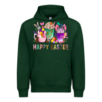 Forest Green Happy Easter Coffee Cups With Bunny Urban Hoodie - BundleAndBundleShop