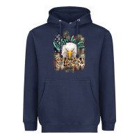 Navy Born to be free 4th of july Heavyweight Hoodie - HowdyJamesFarm