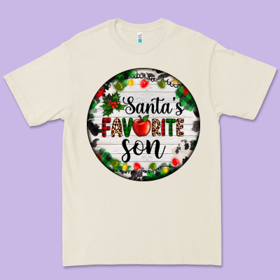 Christmas  Cookie And Light Santas Favorite   Son Premium Tee Designed By Adodesignshop
