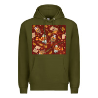 Army Green wizard items with glitter Premium Hoodie - TumblerDesignByShophia