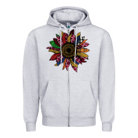 Heather Grey Cheetah Christmas Sunflower Zipper Hoodie - Bettercallsaul