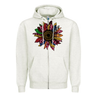 Oatmeal Heather Cheetah Christmas Sunflower Zipper Hoodie - Bettercallsaul