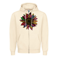 Sandshell Cheetah Christmas Sunflower Zipper Hoodie - Bettercallsaul