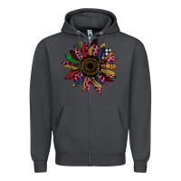 Smoke Cheetah Christmas Sunflower Zipper Hoodie - Bettercallsaul