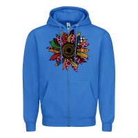 True Royal Cheetah Christmas Sunflower Zipper Hoodie - Bettercallsaul