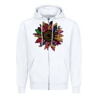 Cheetah Christmas Sunflower Zipper Hoodie | Teevron