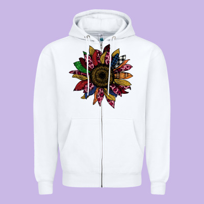 Cheetah Christmas Sunflower Zipper Hoodie Designed By Bettercallsaul