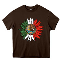 Chocolate Brown mexico sunflower Heavy Core Tee - HRA Design Shop