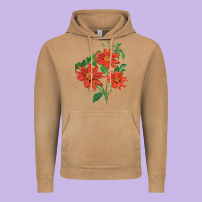 Tithonia Fiesta Del Sol Sunflower Vintage Hoodie Designed By Lillyallendesigns