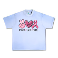 Grape Ice peace love cure breast cancer Urban Heavy Tee - MaliasSmallBusiness