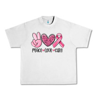 Lunar Rock peace love cure breast cancer Urban Heavy Tee - MaliasSmallBusiness