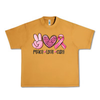 Peanut Butter peace love cure breast cancer Urban Heavy Tee - MaliasSmallBusiness