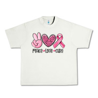 Pistachio peace love cure breast cancer Urban Heavy Tee - MaliasSmallBusiness