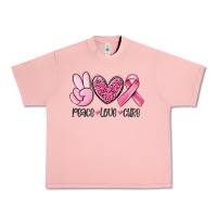 Salmon peace love cure breast cancer Urban Heavy Tee - MaliasSmallBusiness
