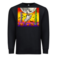 Black happy halloween Premium Sweatshirt - TumblerDesignByShophia