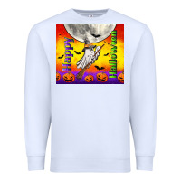 White happy halloween Premium Sweatshirt - TumblerDesignByShophia