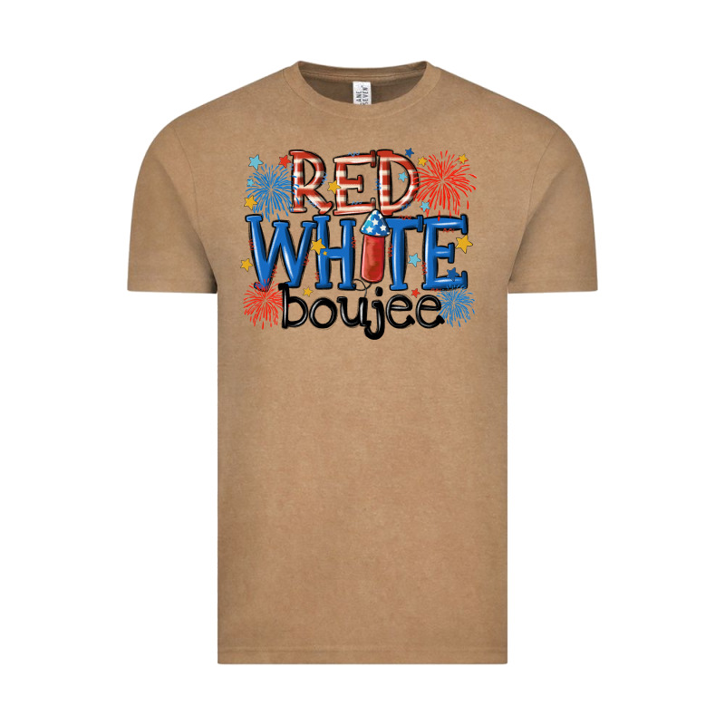 Red White Boujee Vintage Tee by MaliasSmallBusiness | Teevron