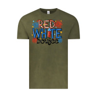 Vintage Olive red white boujee Vintage Tee - MaliasSmallBusiness