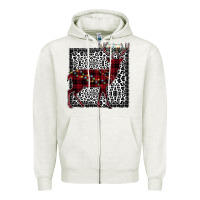 Oatmeal Heather Christmas Deer Zipper Hoodie - Bettercallsaul