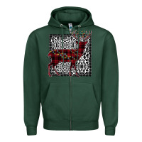 Sports Green Christmas Deer Zipper Hoodie - Bettercallsaul