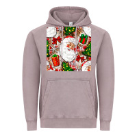 Vintage Zinc Christmas Santa Claus and gift box Vintage Hoodie - NancyCooperArtShop