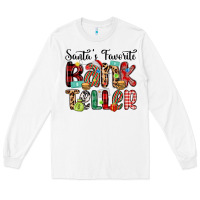 White santa s favorite bank teller Long Sleeve Tee - MaliasSmallBusiness