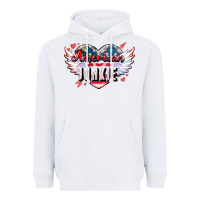 White American junkie 4th of july Heavyweight Hoodie - HowdyJamesFarm