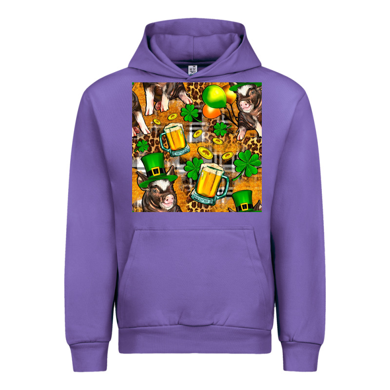 St. Patrick's Day Pig With Beer And Shamrock Urban Hoodie by FaDigitalArtStudio | Teevron