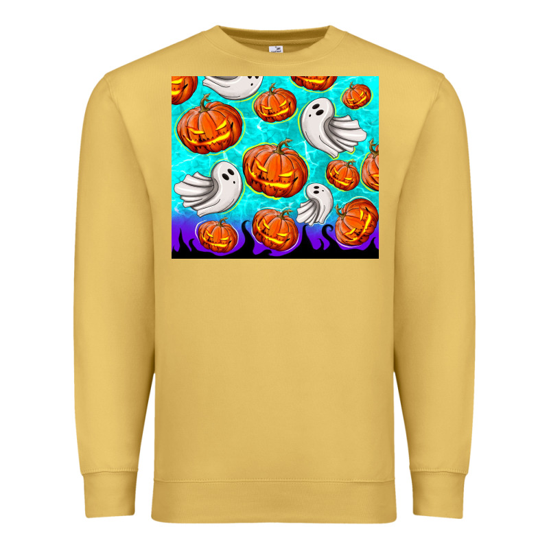 Halloween Pumpkins With Ghosts Premium Sweatshirt by TumblerDesignByShophia | Teevron