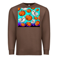Chestnut halloween pumpkins with ghosts Premium Sweatshirt - TumblerDesignByShophia