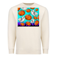 Sandshell halloween pumpkins with ghosts Premium Sweatshirt - TumblerDesignByShophia