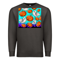 Smoke halloween pumpkins with ghosts Premium Sweatshirt - TumblerDesignByShophia