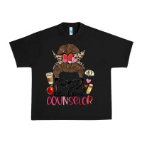 Black messy bun one loved counselor Urban Heavy Tee - MaliasSmallBusiness