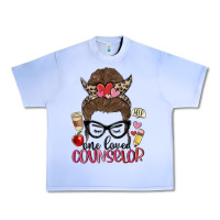 Grape Ice messy bun one loved counselor Urban Heavy Tee - MaliasSmallBusiness