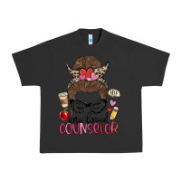 Pigment Black messy bun one loved counselor Urban Heavy Tee - MaliasSmallBusiness