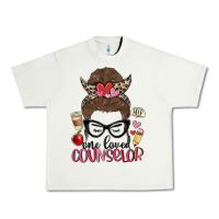 Pistachio messy bun one loved counselor Urban Heavy Tee - MaliasSmallBusiness